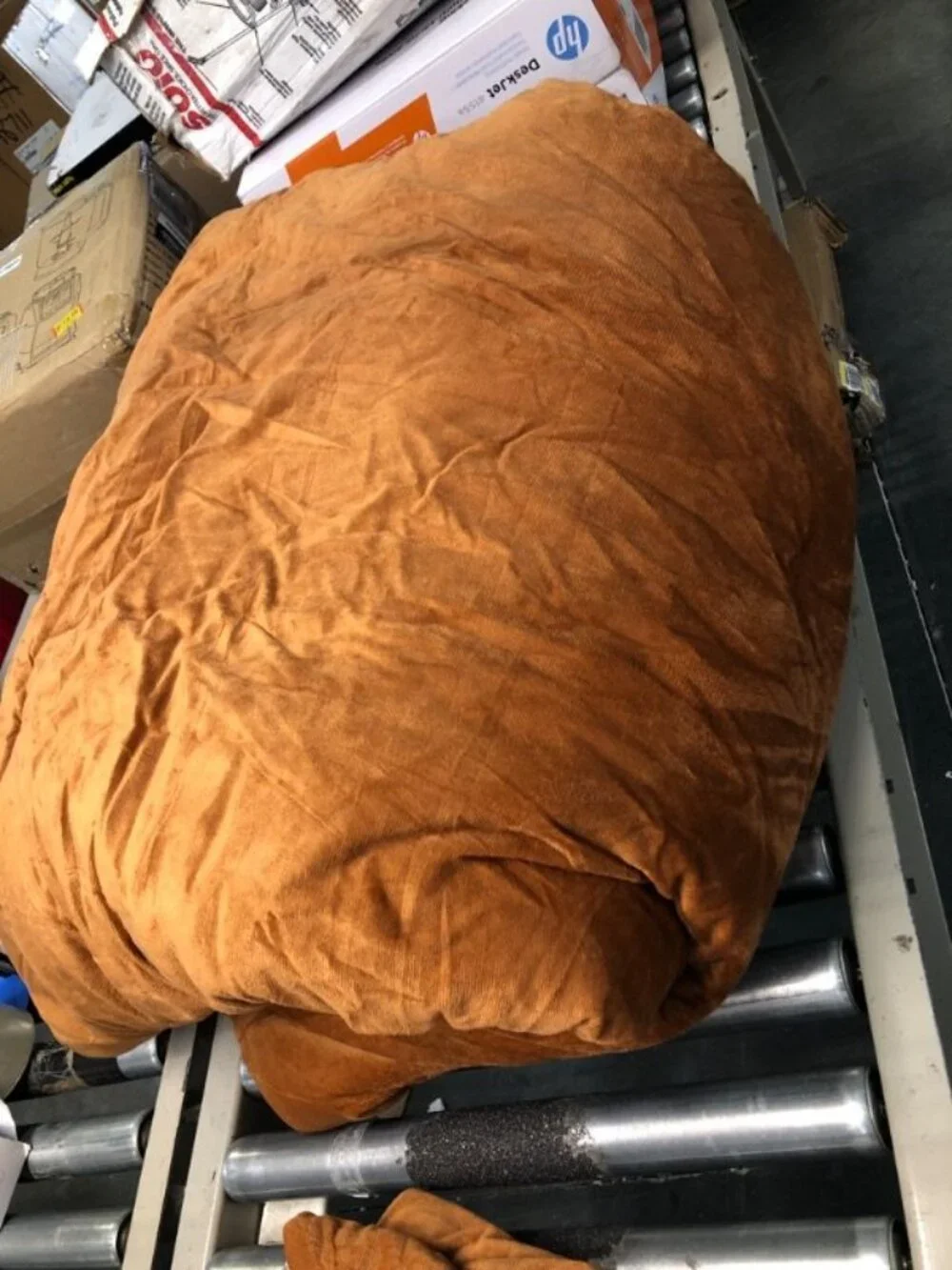 Luxlovery Pumpkin Velvet Comforter Set Full Rust Flannel Bedding Comforter Set